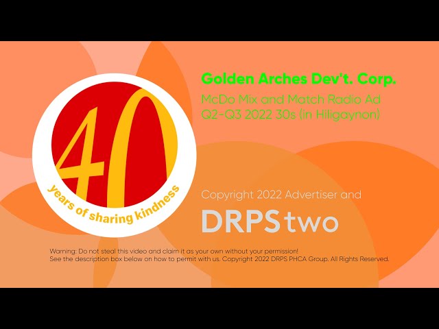 McDo McSavers Mix&Match Radio Ad Q2-Q3 2022 34s (in Hiligaynon)