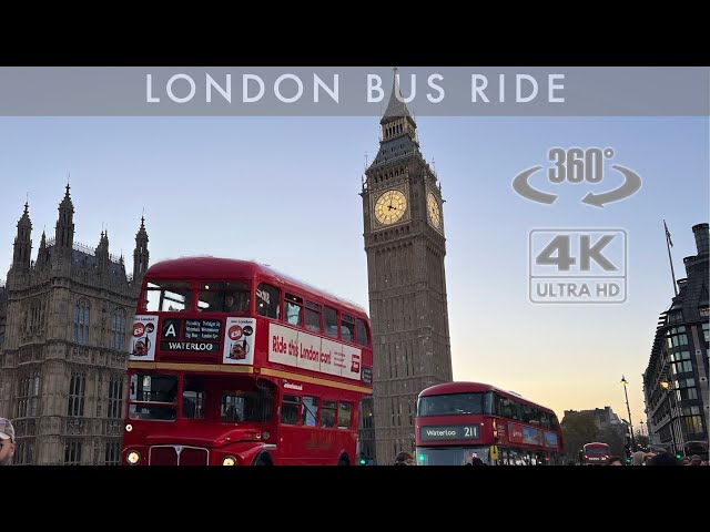 London: Double-Decker Bus Ride | 4K 360 Virtual Tour