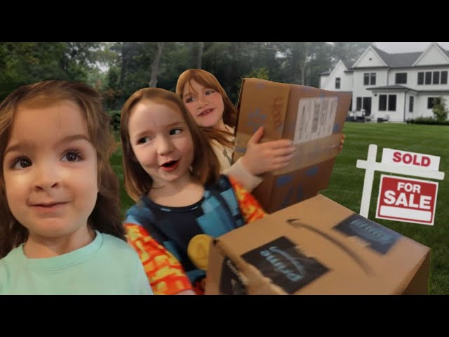 iTS MOViNG DAY!!  Adley Niko and Navey pack up boxes for a room switch! our new house & the sign