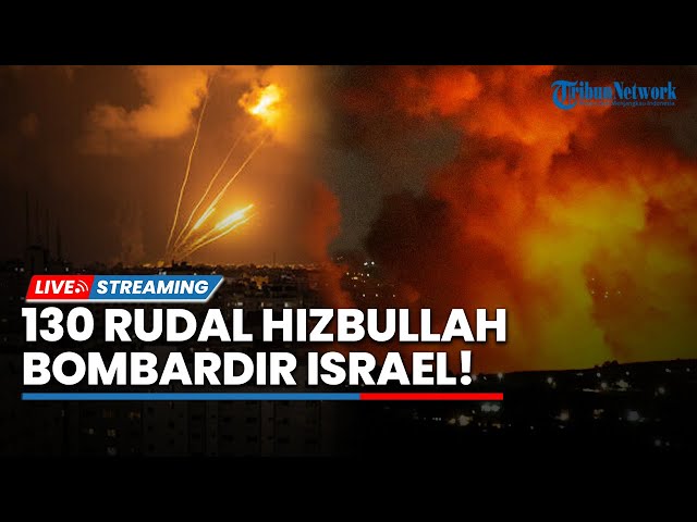 🔴130 Rudal Hizbullah Buat Israel Kelimpungan, Sirine Maraung hingga Kepanikan Warga Pecah