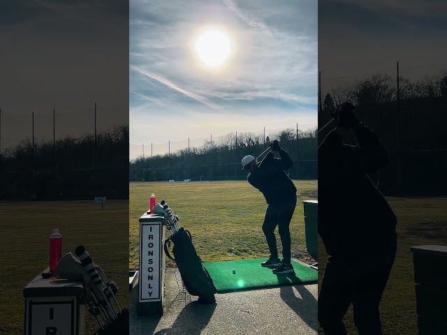 ⛳️ Northeast Winter golf ⛳️ #golf #shorts #shortsviral #golfswing