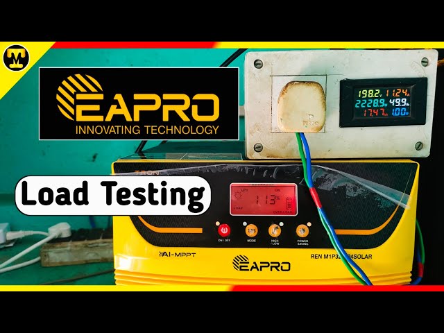 Eapro Tron 3200 3KVA 24V 104A MPPT Solar PCU5.0 Load Testing