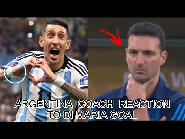 Argentina Coach Emotional Reaction to Di Maria Goal | World Cup 2022