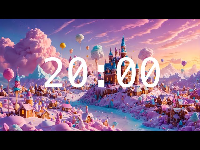 20 Minute Countdown Timer with Alarm | Relaxing Music | Timers for the Classroom | Candy Land 🍭