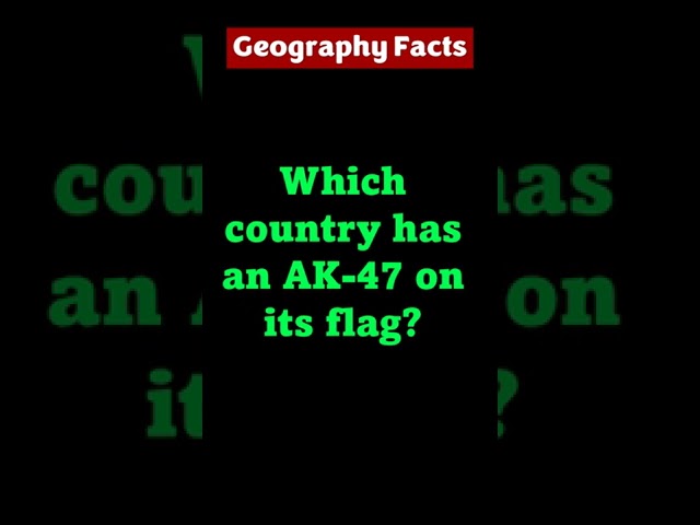 Which country has an AK 47 on its flag?