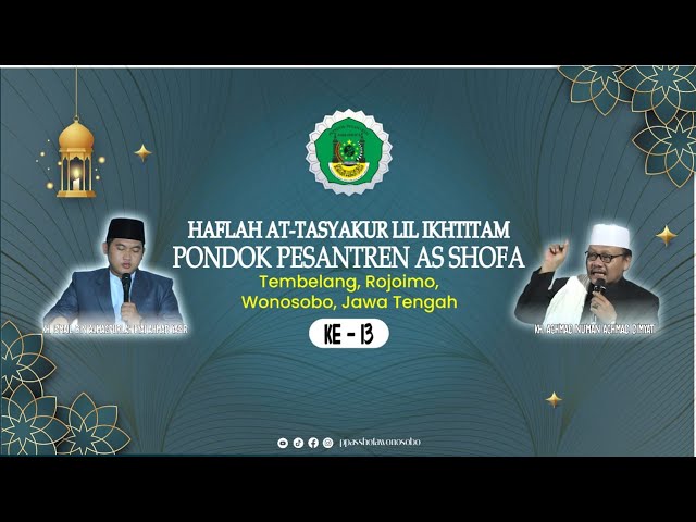 🔴LIVE - PENGAJIAN PONPES AS SHOFA TEMBELANG WONOSOBO 2025