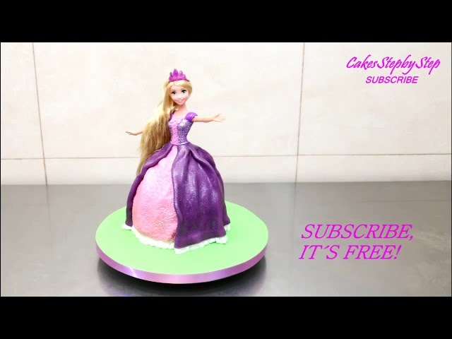 How To Make A Rapunzel Princess Doll Dress Cake