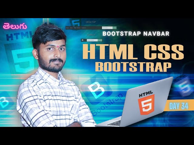 Day 34 | Bootstrap Navbar | Responsive Web Design & Bootstrap Grid System | html css and bootstrap