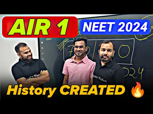 NEET AIR 1 from PW 🔥🔥 !! NEET RESULTS 2024 || Only YAKEEN Batch - 100% Online 🔥