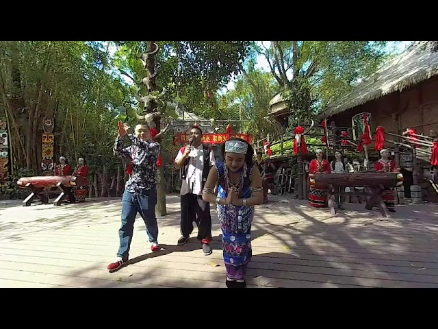 中国佤族村寨表演/VR180/Chinese Wa village performance