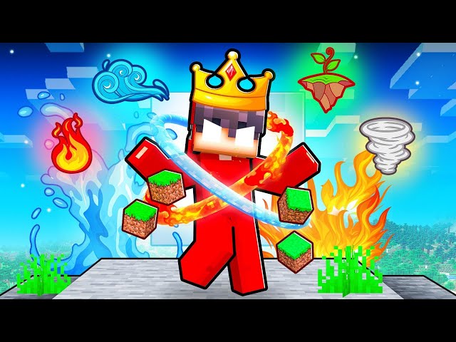 Playing as an ELEMENTAL KING in Minecraft!