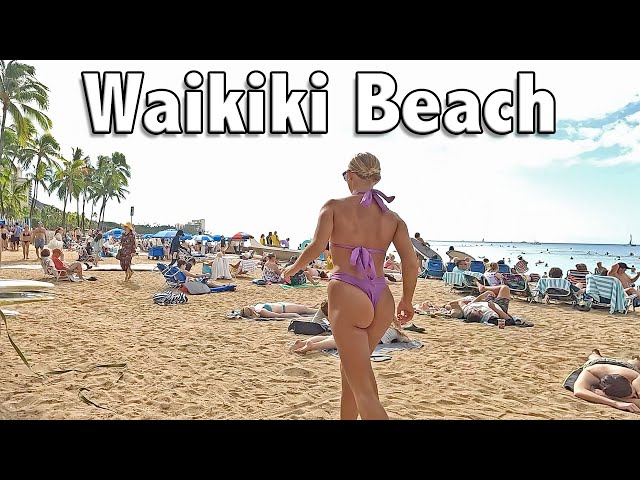 Walking Tour WAIKIKI BEACH 🌺 HAWAII PEOPLE 🌴 #hawaii #waikiki