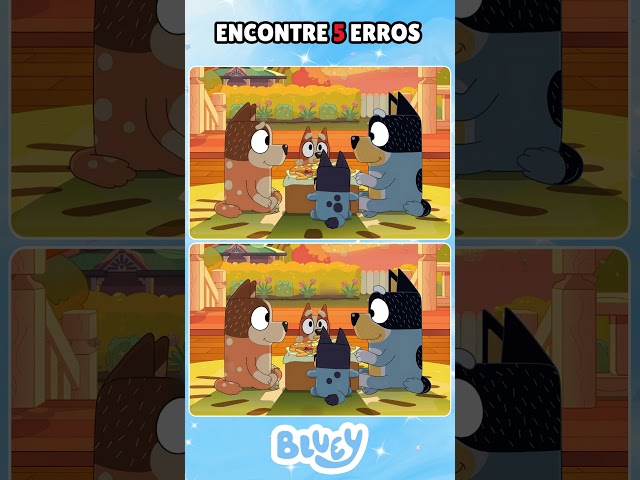 🐶🦴 Encontre 5 Erros 🐕🤓 #encontreoerro #encontreasdiferenças #bluey