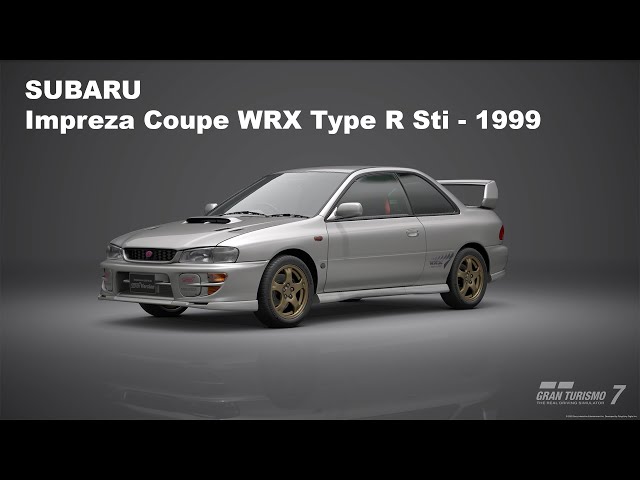 1999 Subaru Impreza Coupe WRX Type R Sti - Gran Turismo 7 | Car Preview and Track Run