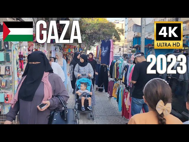 Life in GAZA Palestine 🇵🇸 Before 2023 War | Walking Tour 4K