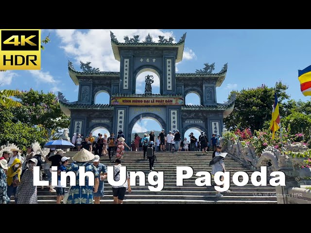 4K HDR | Walking Linh Ung Pagoda in Da Nang | Vietnam 2023 - With Captions