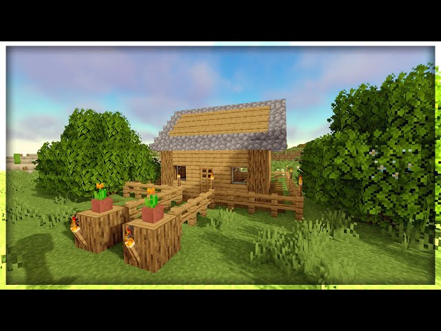 Minecraft Tutorial | How To Build a Day 1 Survival Starter House.