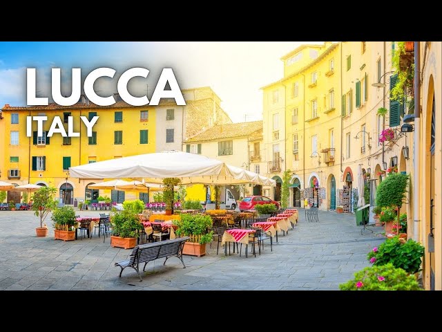 Lucca, Italy 🇮🇹 Tuscany's Most Charming City. Relaxing Walking Tour in 4K【2024】