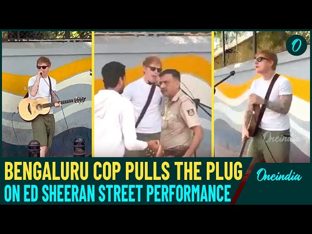 Viral Video | Singer Ed Sheeran Stopped From Singing On Street By Bengaluru Police, Fans Irked