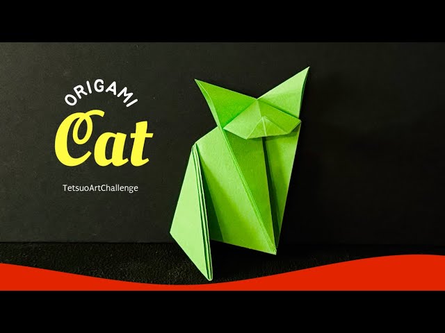 How to Make Origami Cat | Easy Version | Relaxing Origami