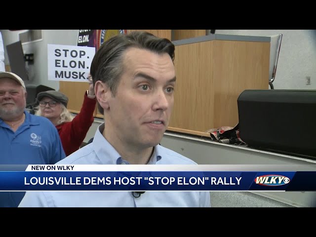 Louisville Democrats host 'Stop Elon' rally