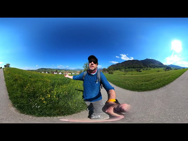 Entering the town of Siebnen, Switzerland, Swiss Alpine Panorama Trail (Daily 360° VR Video)