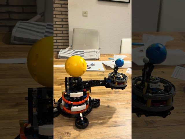 First Lego set complete; it works! #lego #space #earth #satisfying #play #shortvideo #short #shorts