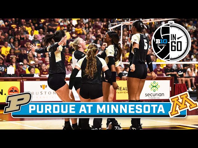 Purdue at Minnesota | Sept. 28, 2024 | Big Ten Volleyball in 60