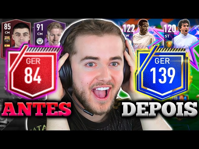 🔥A MAIOR TRANSFORMAÇÃO DE CONTA NO FIFA MOBILE🔥AUMENTEI 10 DE GER PARA O INSCRITO DO CANAL