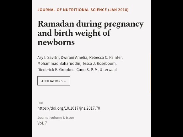 Ramadan during pregnancy and birth weight of newborns | RTCL.TV