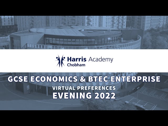 Year 9 GCSE Preferences 2022 - GCSE Economics & BTEC Enterprise