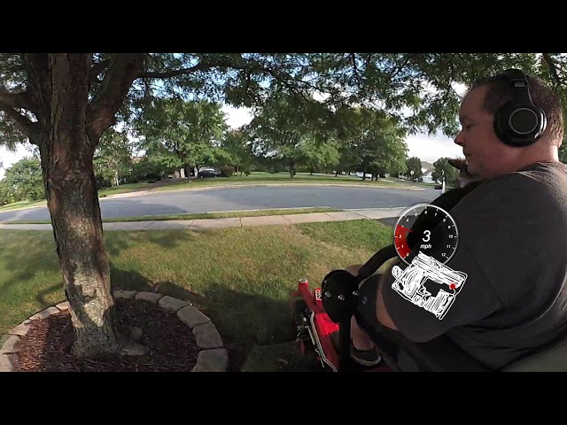 First 360 video. Sam and I mowing