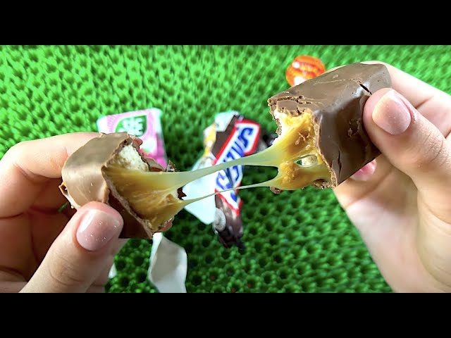 ASMR LOLLIPOP AND Rainbow Candy, ASMR Opening, BARN | M&M's 롤리팝 아이스크림, 마쉬멜로우, 젤리 먹방 Unpacking SOUNDS