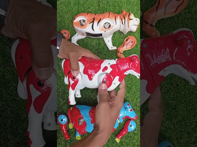 Merakit Harimau & Sapi Warna Warni #shorts#short#shortvideo#shortvideos