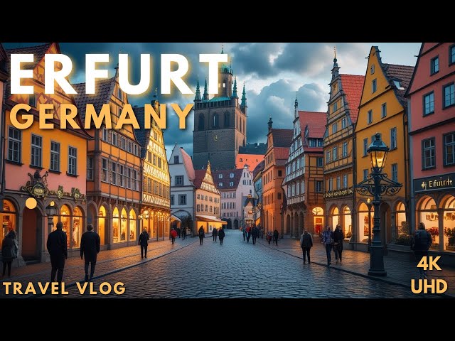 Walking Tour of Erfurt, Germany | Explore in Stunning 4K Ultra HD