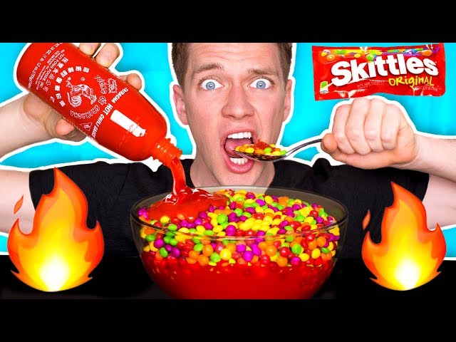 WEIRD Food Combinations People LOVE!!! *HOT SAUCE & SKITTLES* Eating Funky & Gross DIY Foods Candy