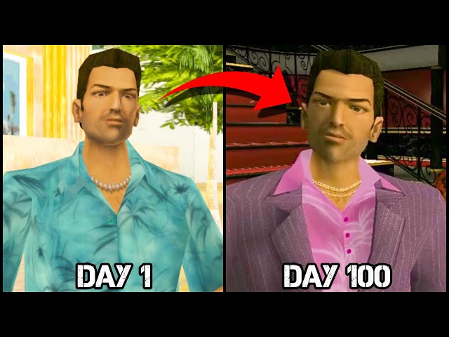 I Spent 100 Days in GTA Vice City