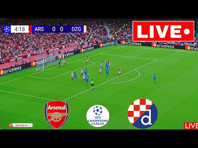 🔴[LIVE] Arsenal vs Dinamo Zagreb | Champions League 2025 | Match Live Today