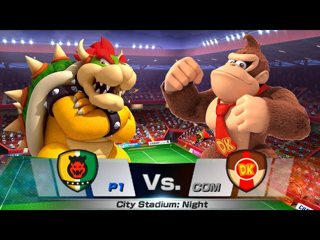 Mario Sports Superstars Football - Team Bowser Vs Team DK Kong | Only One Can Claim Victory!