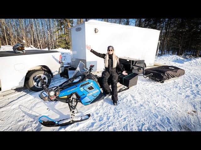 Ice Fishing Snowmobile Setup