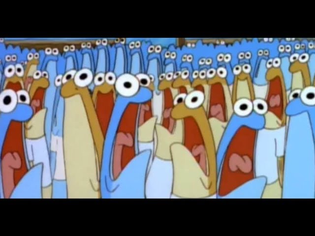 I put the Meep sounds from the anchovies in spongebob over KIM JONG UN and his followers