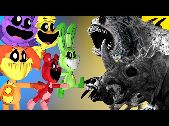 Smiling Critters characters vs Zoonomaly Monsters XMAS Edition [SFM Animation]