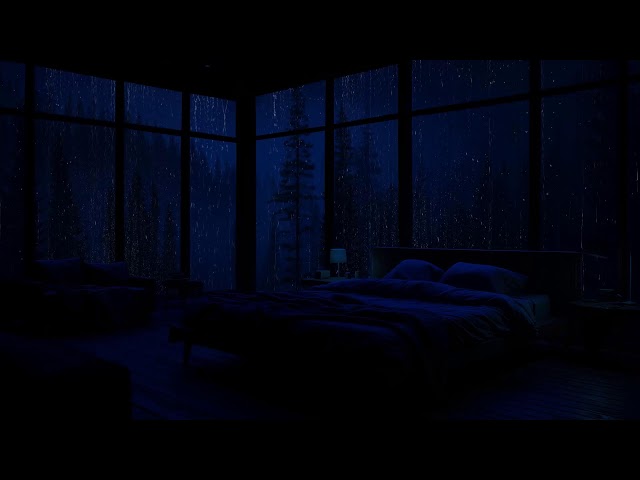 Rain Ambience: Rain Sounds in a Dark Bedroom to Beat Insomnia 🌧️😴