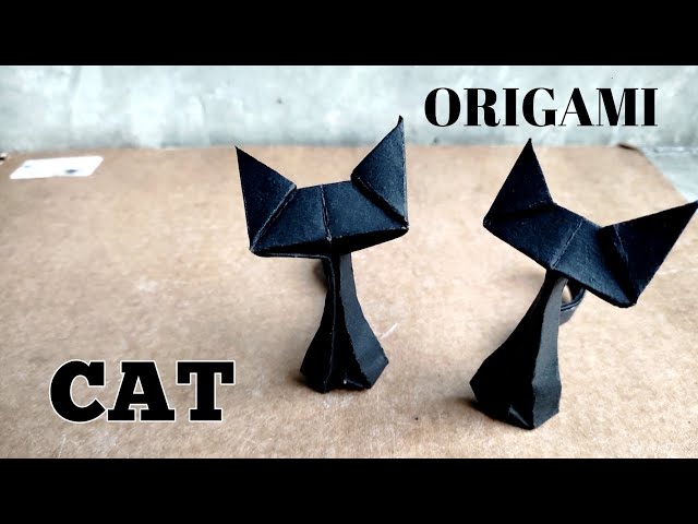 ORIGAMI BLACK CAT TUTORIAL | DIY ORIGAMI CAT STEP BY STEP EASY TUTORIAL