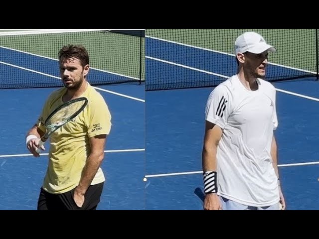 Dominic Thiem vs Stan Wawrinka US Open 2023 / Practice