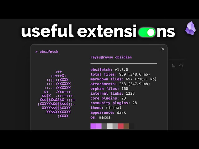 9 useful extensions I use for obsidian