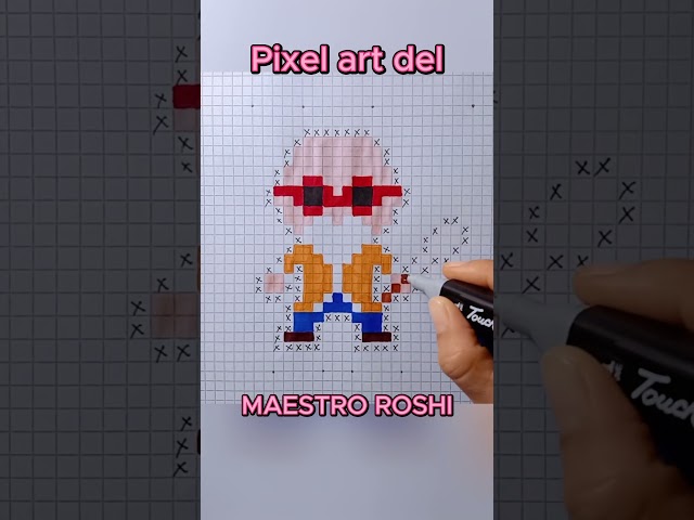 Como dibujar a MAESTRO ROSHI en pixel art-How to Draw MASTER ROSHI in pixel art