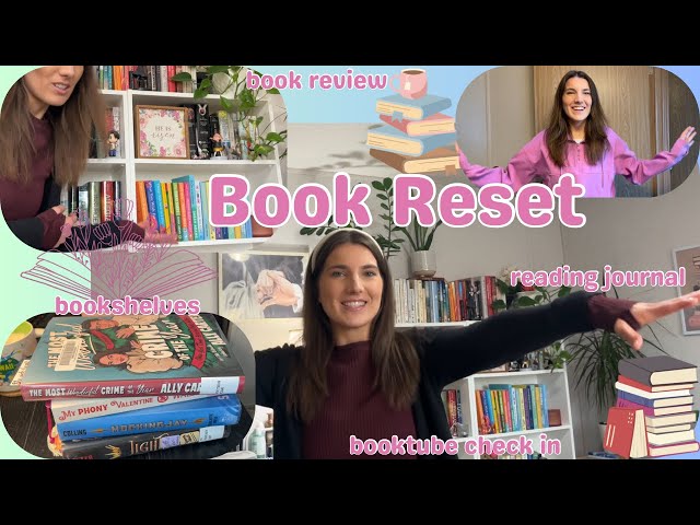 Bookish Reset with me! bookshelf clean up, reading journal, book review, youtube comments