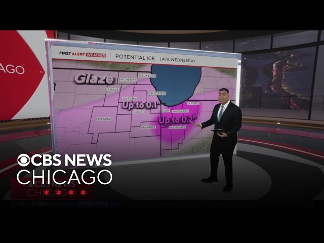 A look at the ice threat starting Wednesday in Chicago