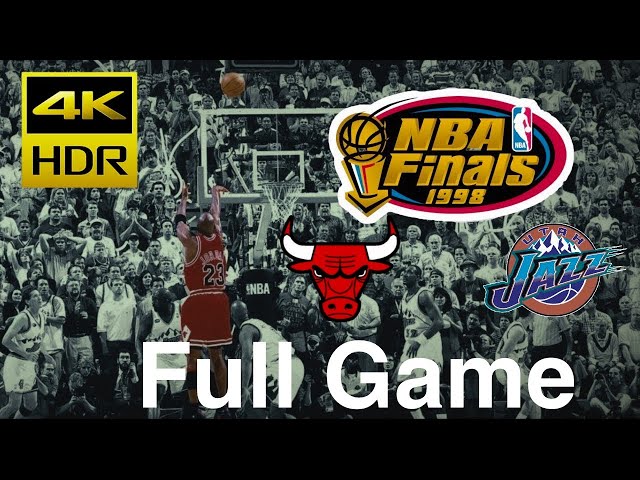 Cinematic View of Game 6 of the 1998 NBA Finals - FULL GAME 4K HDR